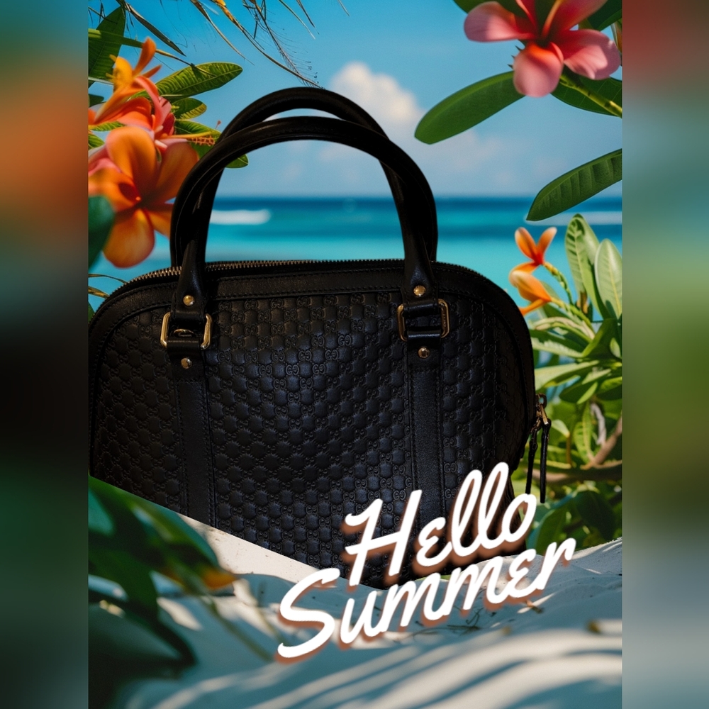 Gucci Authentic Guccissima Black Bag
